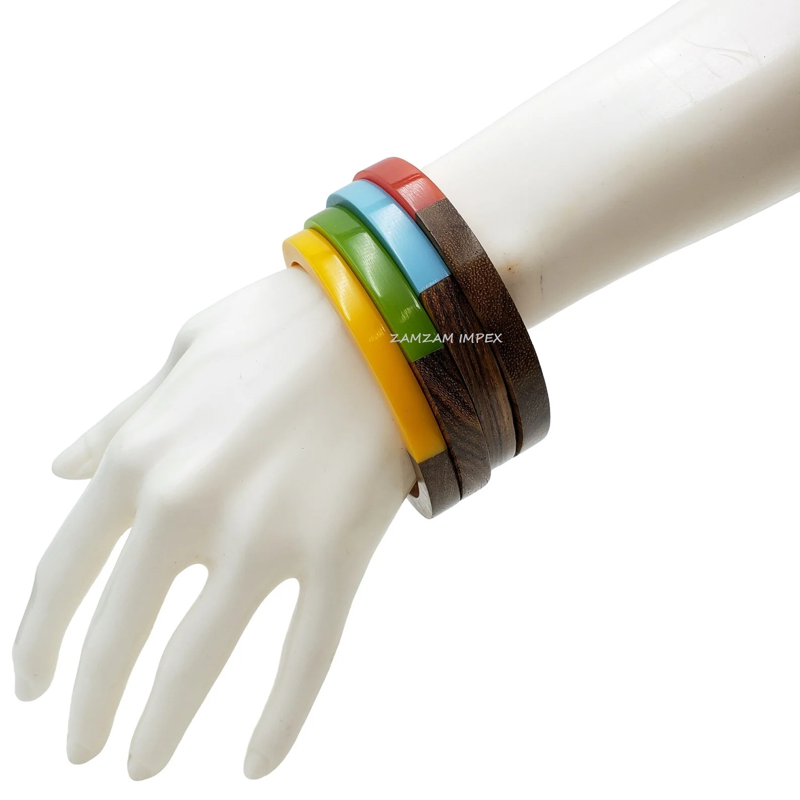 Handmade Resin and Wood Bangle