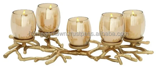 Latest Design Handicraft Wooden Pillar Candle Holder At Wholesale Price
