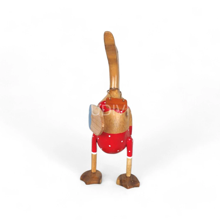 wholesale surfer wooden duck painting for indoor or outdoor decoration , hand painting bamboo root duck home decoration and gift