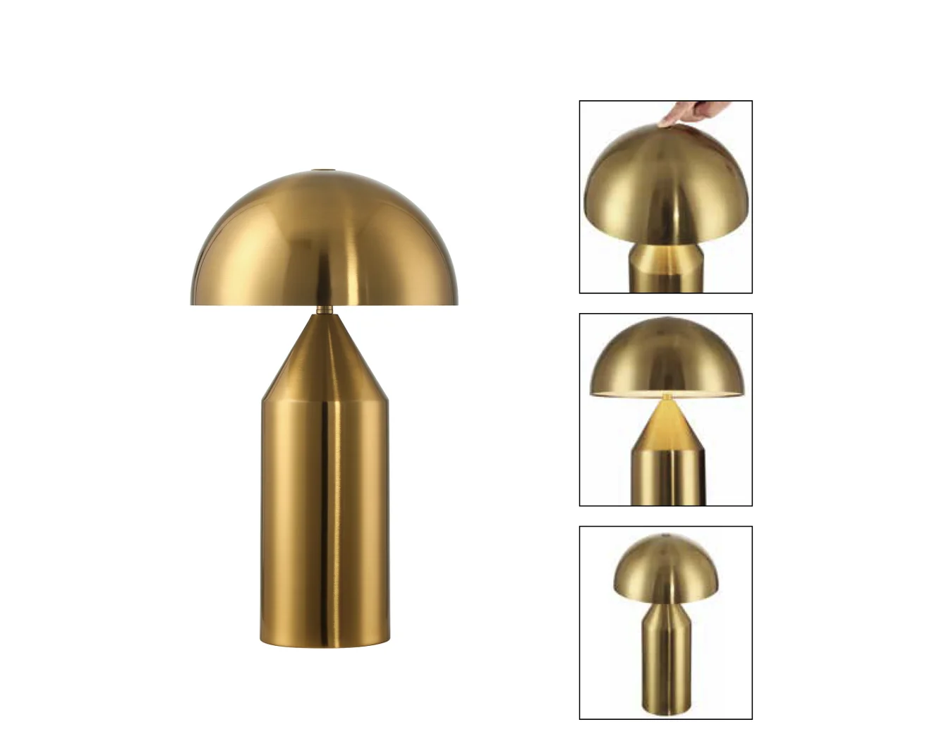 12W LED Brass Desk Lamp with DC Charging