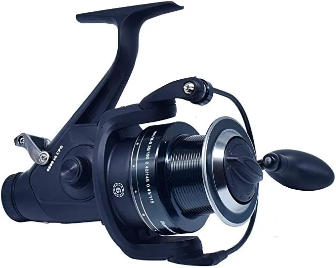 6000-SK Carp Fishing Reel with 5+1 Ball Bearings, Freewheel Drag, and Graphite Spare Spool for Smooth Operation