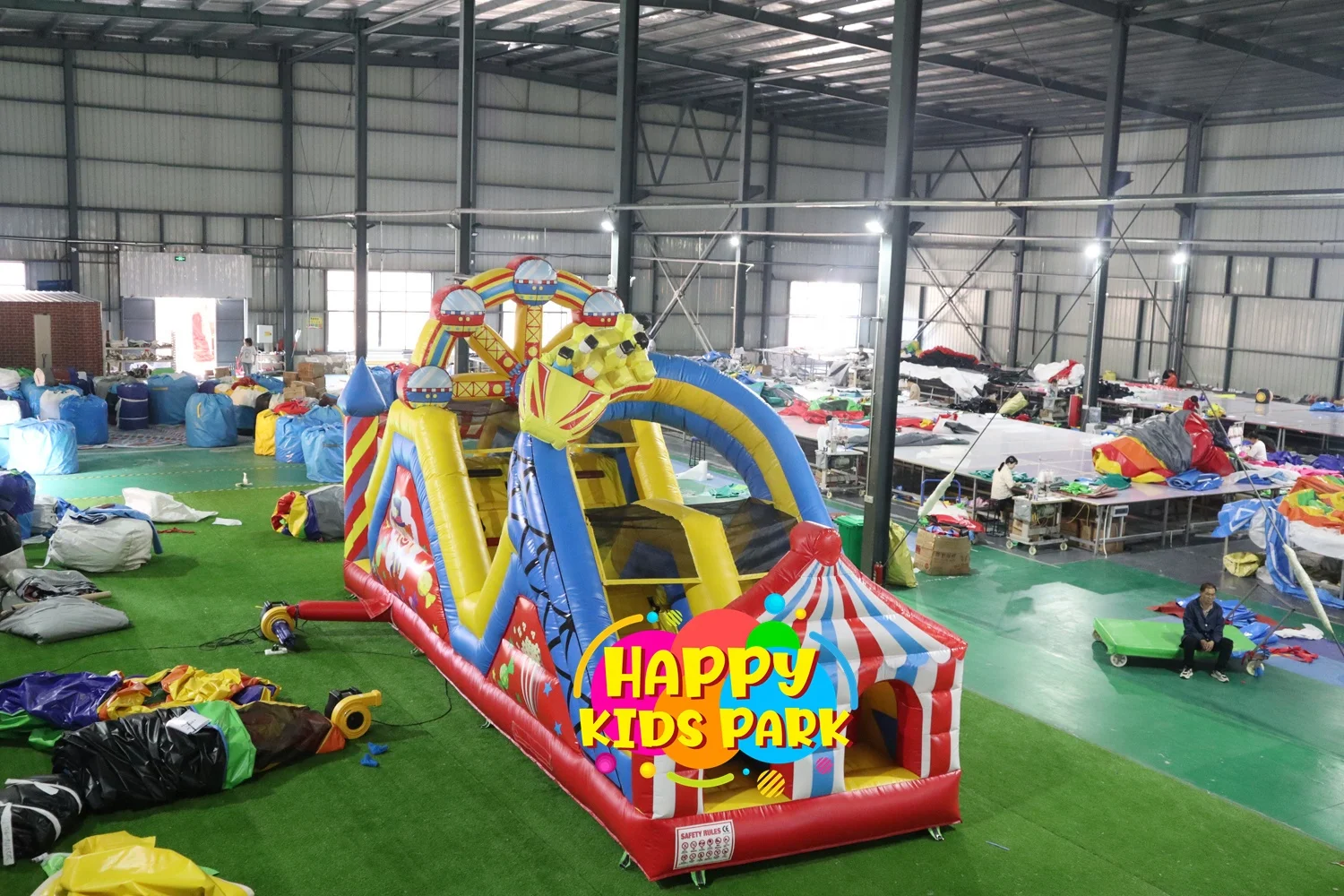 Inflatable Carnival Sports Amusement Park Facilities Exciting Obstacle Course Adventure outdoor game playground