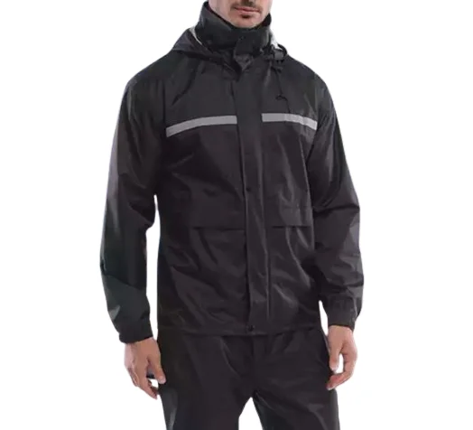Waterproof Zipper Rain Coat Suit for Men Custom Zipper Rain Coat Women Bag Pants Poncho Customized PVC Adult Universal Logo Item