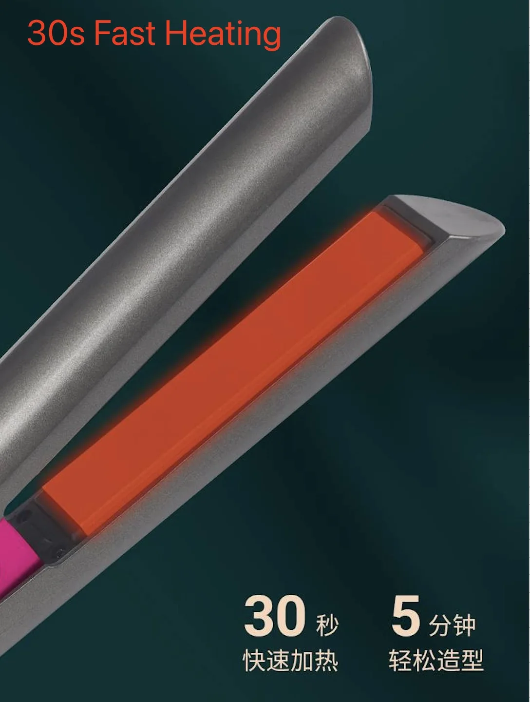 Professional planchas de cabello Private Label Flat iron Titanium PTC Heat 450 degree Curling Salon Portable Hair Straightener