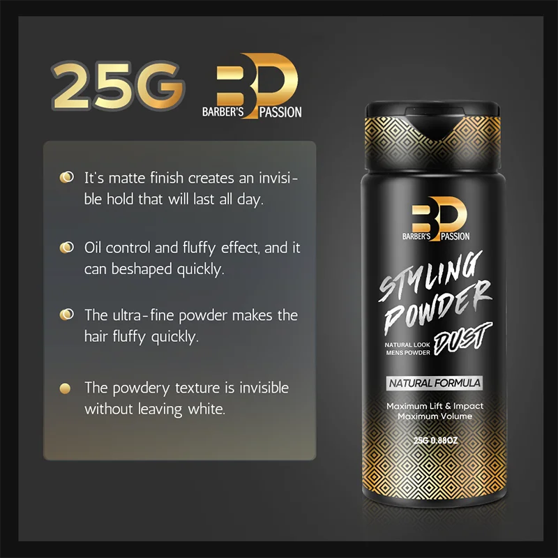Factory Barber Salon Mens Hair Texture Styling Volume Powder For Natural Look No Oil or Greasy Residue