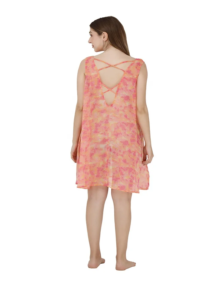 2023 Sexy Beach Cover Up swimwear beachwear sleeveless sleeve round neck sexy back Dress resort wear party wear dress for women