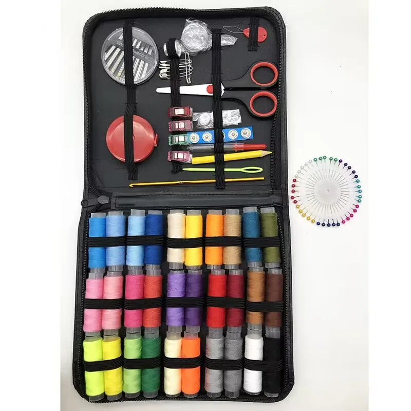 DIY Sewing kit for Adults Beginners Home Portable Sewing Kit with Scissors Thimble Thread Needles Sewing Supplies set