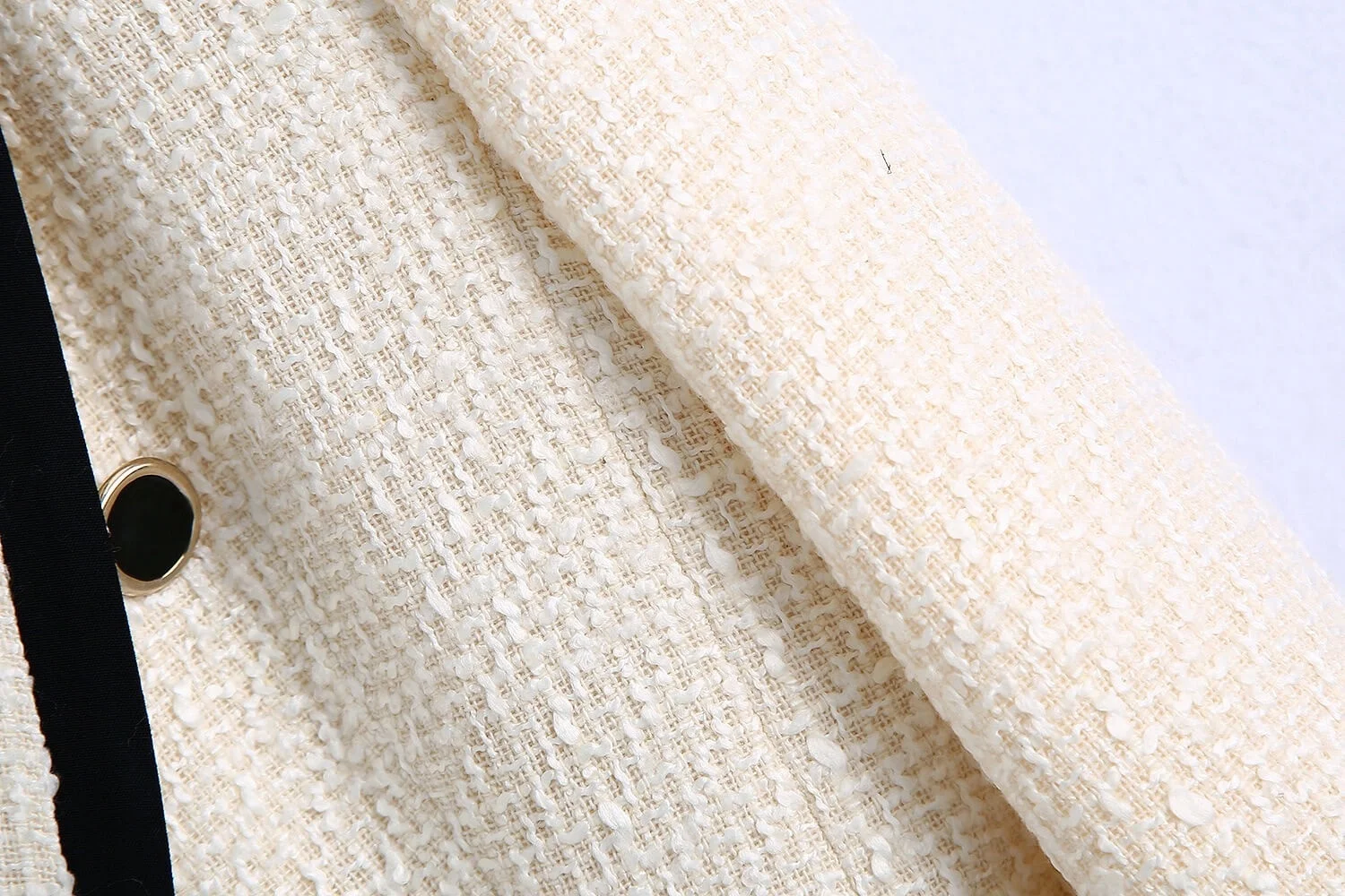 Wholesale Custom Made Women Plaid Check Tweed Blazer Suits Jacket Mini Tweed Double Breasted Blazer Tweeds Blazer