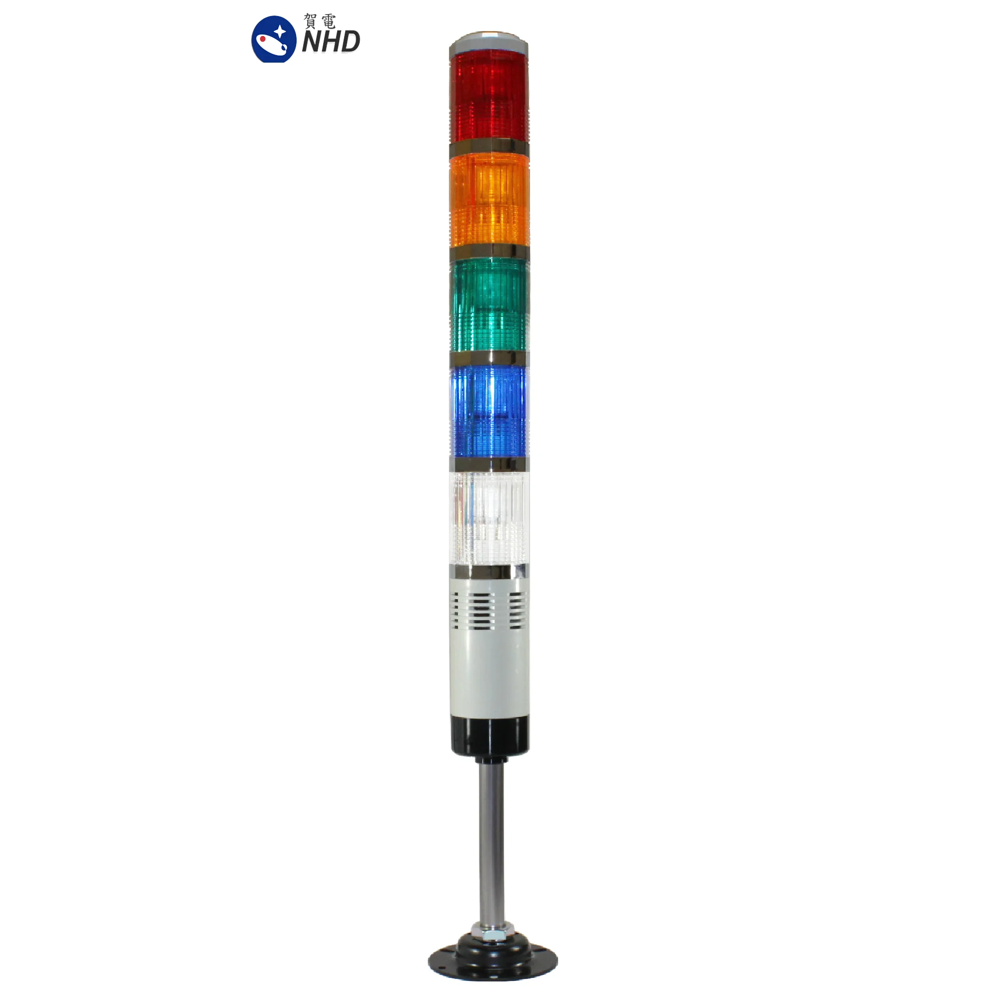 NTL-W Tower Lamp Round Base With Tube  , Red Orange Green Blue ,  AC/DC 24V , AC100~120V , AC220V~240V