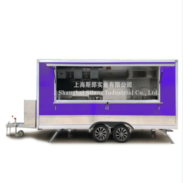 Food Carts Shop Mobile Trailers Food Trucks Mobile Food Trailer Pizza Dog Customized Hot Key Long Power Outdoor Packing Wheels