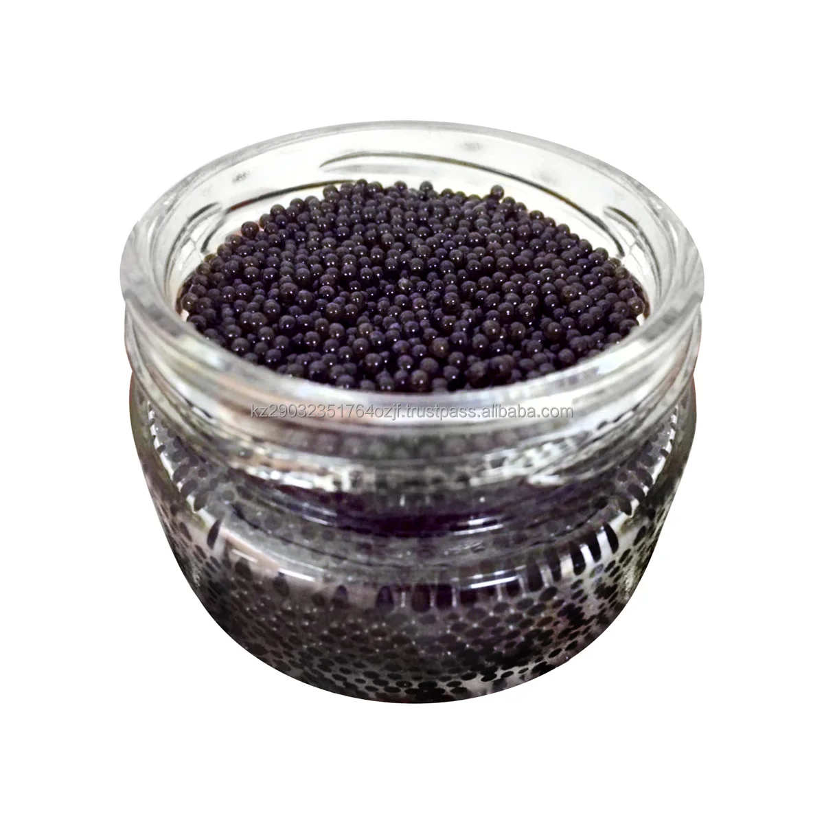 Gourmet sterlet granular caviare packaged in jar from fishfarm
