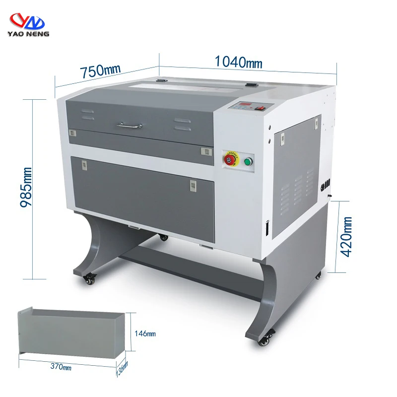 600*400mm 60w 80w Wood MDF Acrylic CO2 Laser Engraving Cutting Machine