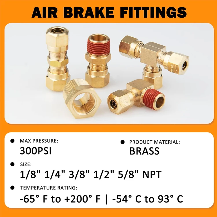 Wholesale Union DOT Air Brake Nylon Tubing Fittings for Air Brakes
