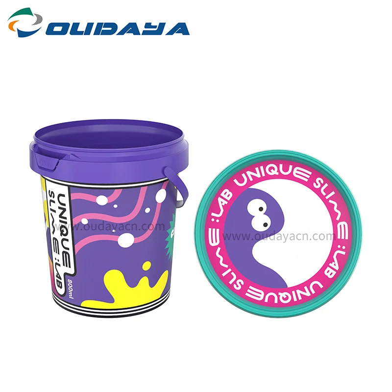 800ml plastic tub pp yogurt lock container bucket tamper evident lid  with handle