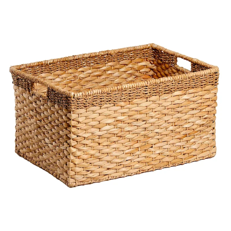 High-quality eco-friendly Natural Wicker Seagrass Water Hyacinth Storage Container Basket Organizer Handicraft in Viet Nam