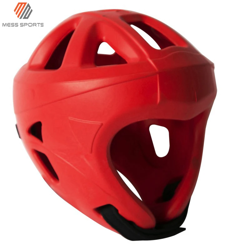 New Simple Design Solid Color red Leather Head Guard PU / Pvc Safety Helmet Head Guard Protective