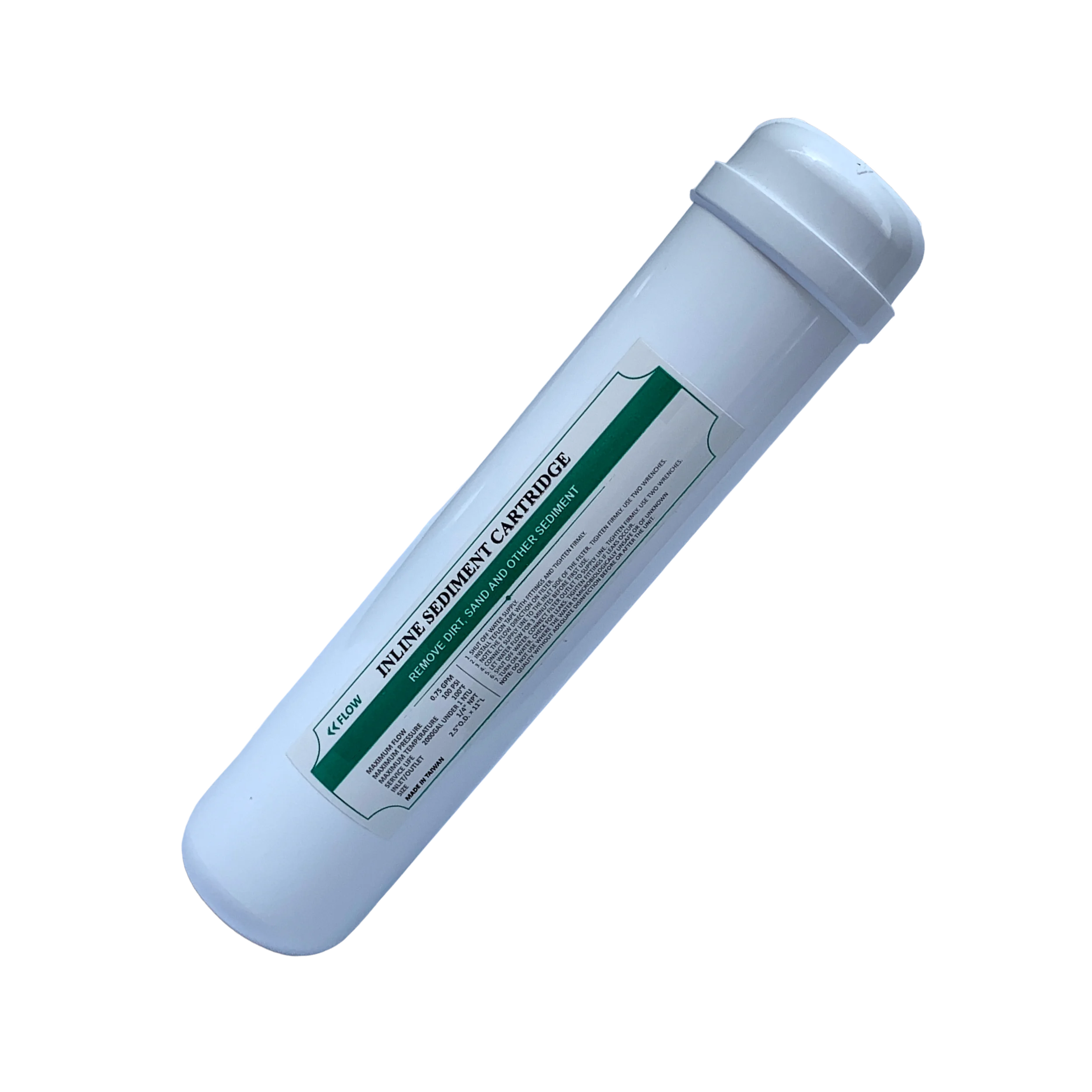 Inline 12 inch PP Sediment filter cartridge