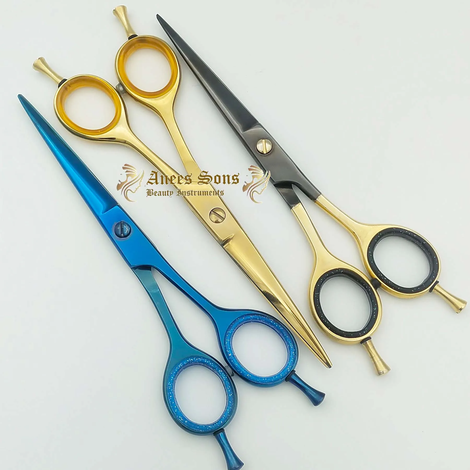 Hair Dresser Professional Scissor Right Handed Left Handed Blue Titanium Coated Gold Plated Black Coated Thinning Scissor Shears