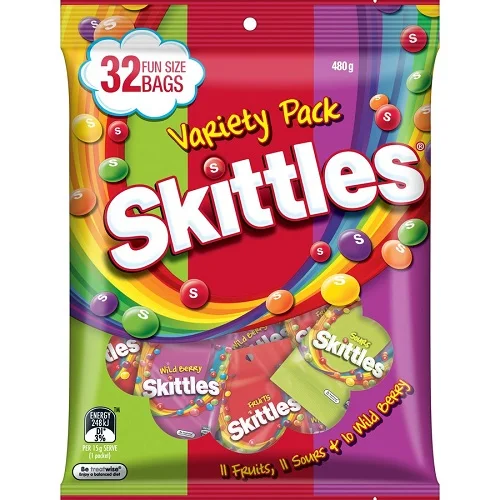 Wholesaled New Listing Skittles air Soft Candy Flowers and Fruity Flavor Chewy Soft Candy