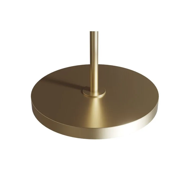 Luxurious Gold-Toned Metal Floor Lamp with Adjustable Head and Energy-Efficient Bulb with Customizable Bulb