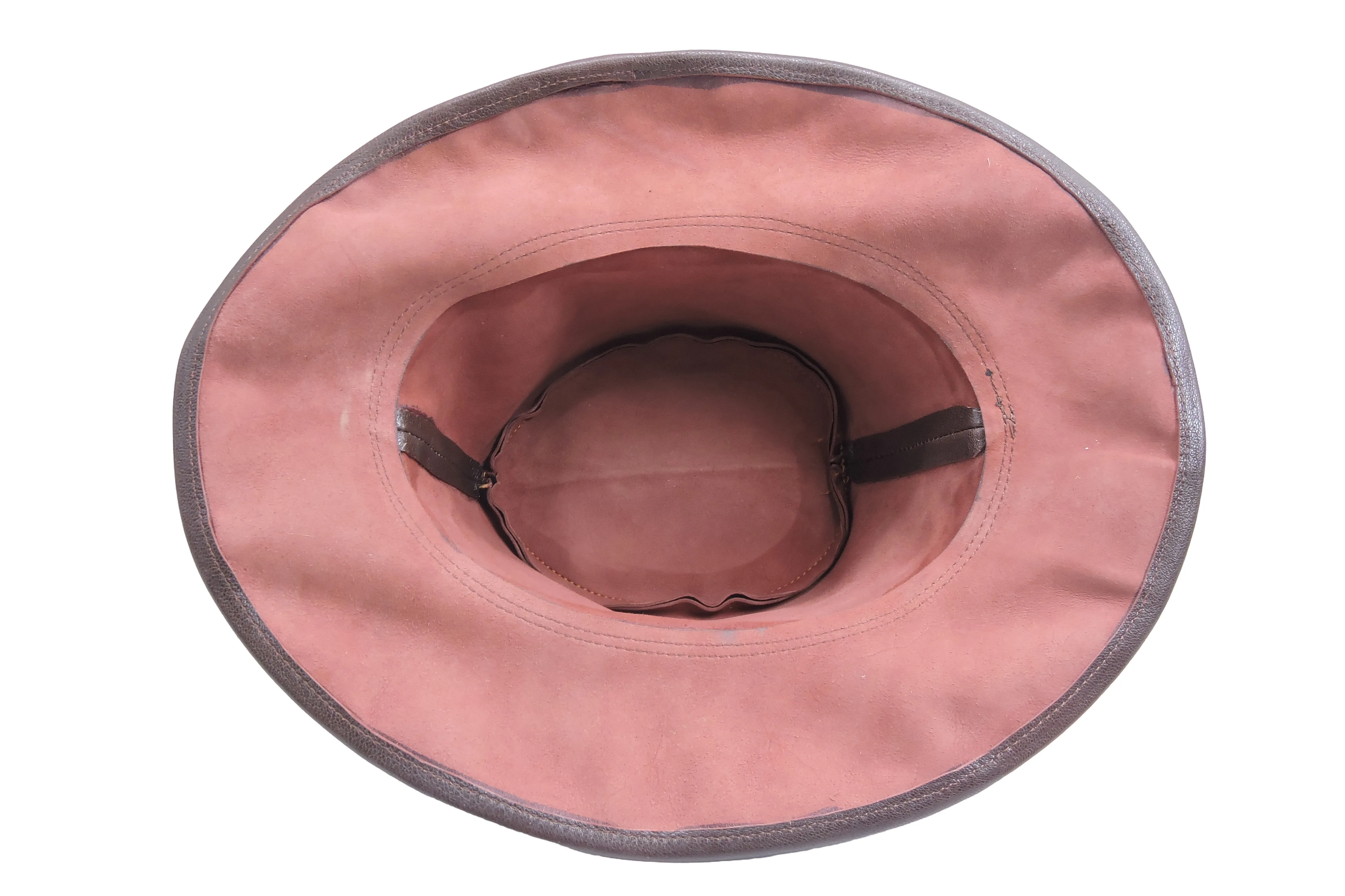 Handmade Vintage Dark Brown Cow Boy Leather Hat Stylish Western Rancher Genuine Personalized Customizable Rodeo Hat Strap