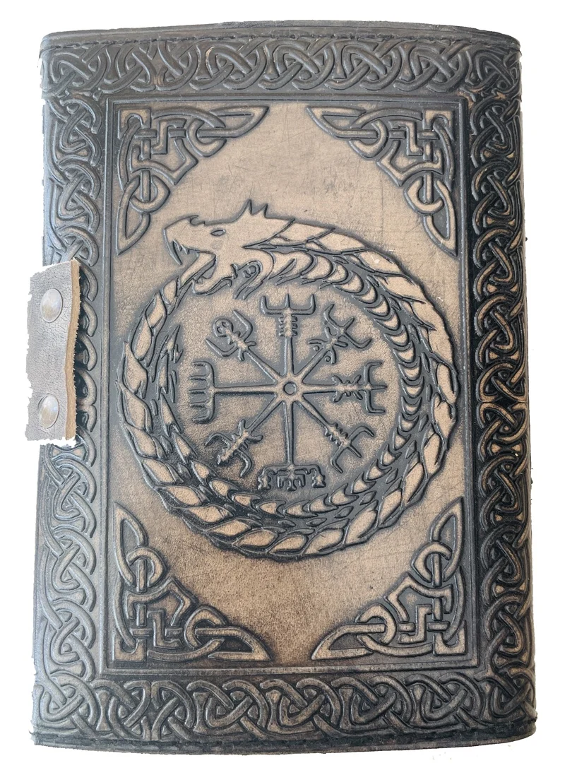 Genuine Dragon Leather Journal Notebook Note Book Diary Hardcover Cover Embossing Antique charcoal planner Writing Gift Diary