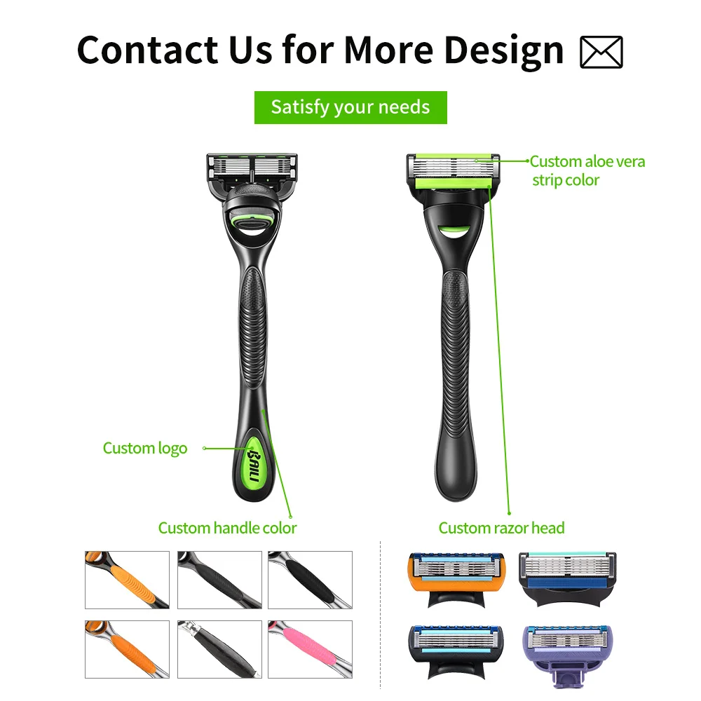 Wholesale Six Shaver Blade Men 6 Blade Shaving Razor 6 Blades