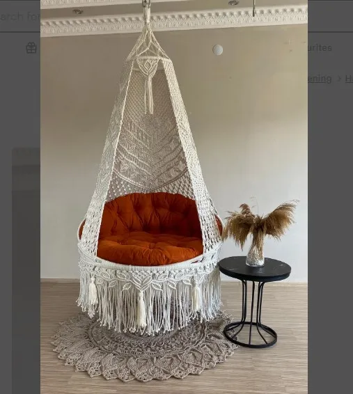 Best Selling Macrame Hammock Chair Macrame Round Swing