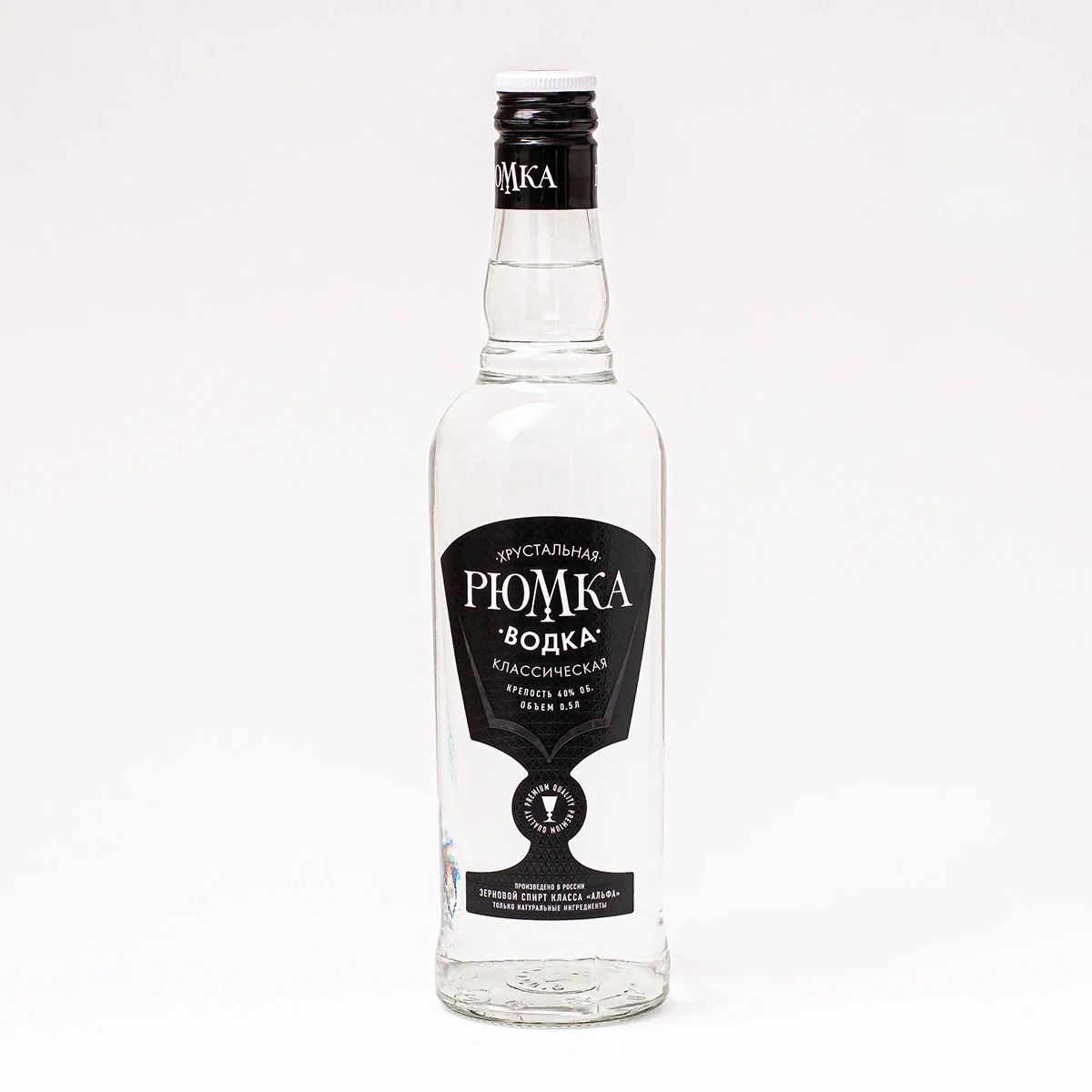 100% спиртовой напиток 500 мл 40% классический сильный и чистый вкус «хрустальные стекла» водка с сильным зерном спиртовой напиток