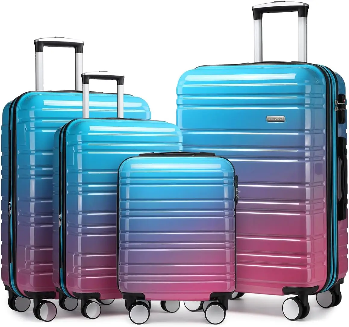 Classic Modern 4 Piece Carry-on Outdoor Travel ABS Multicolor Trolley Bags Suitcase Spinner Wheels Luggage Sets For Woman Men