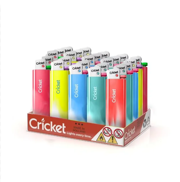 Factory Price Custom Disposable Cricket Lighter Plastic Refillable Torch for Camping and Cigarettes