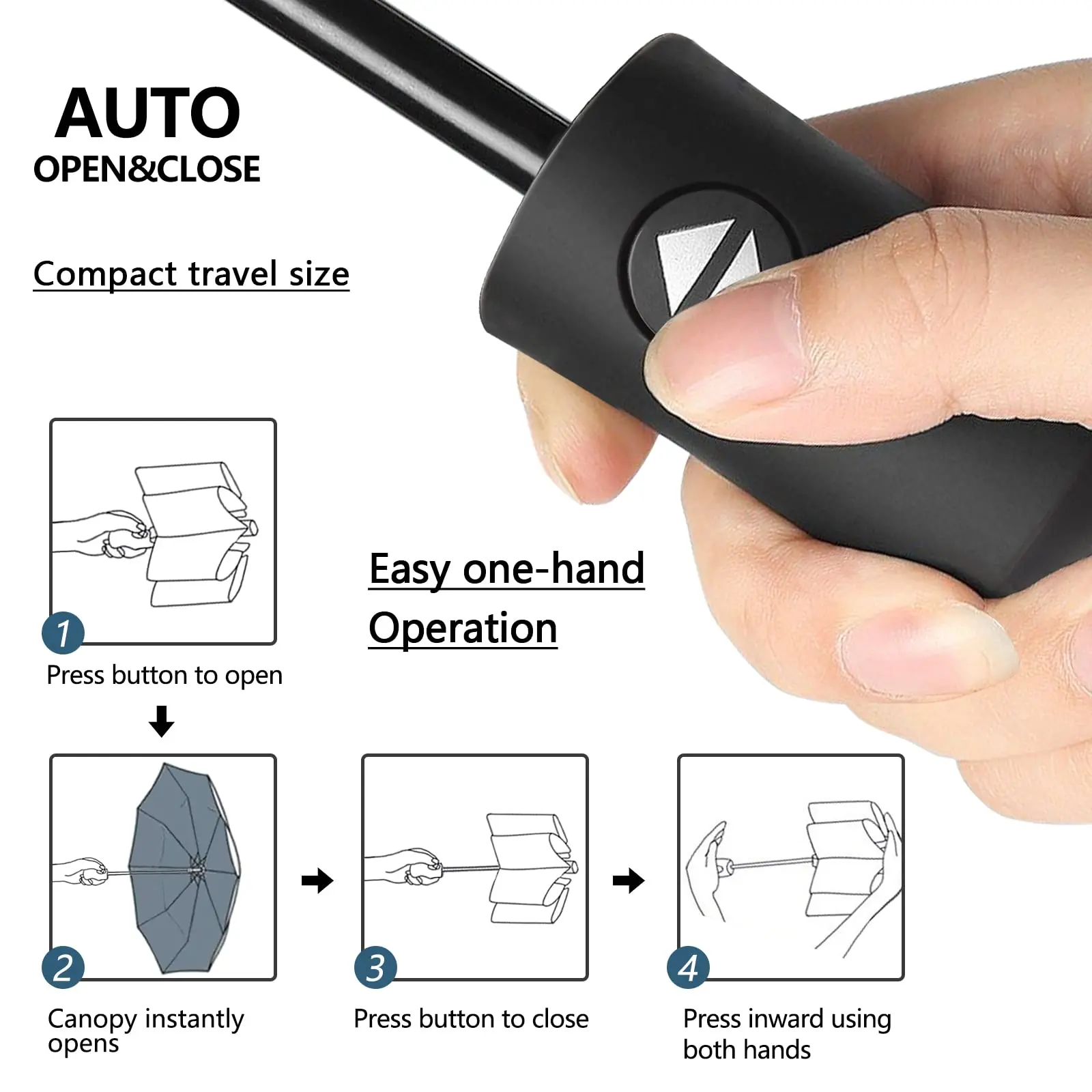 Hot Sale OEM Automatic Folding Umbrella for Rain Business Sun And Wind Protection UV Umbrella