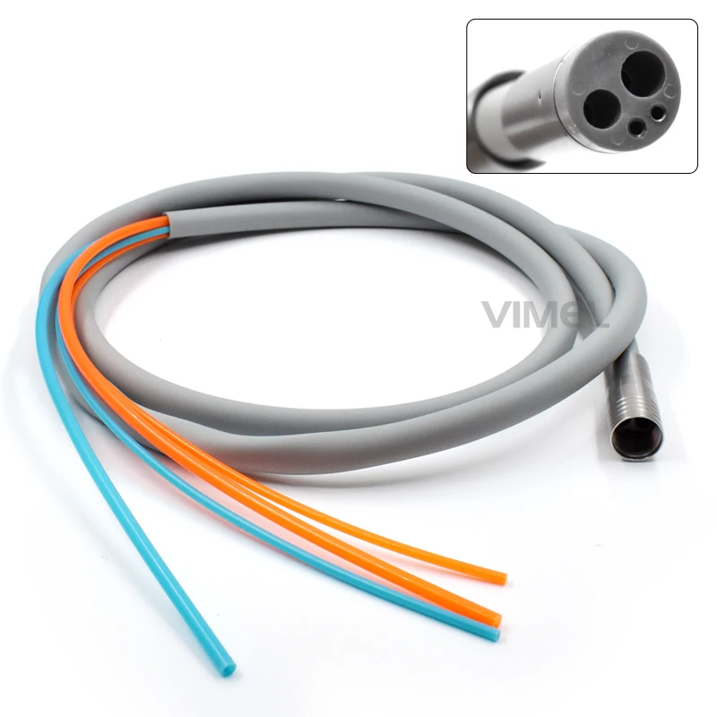 Dental Handpiece Tube 4 Hole Soft Silicone Gel Cable Hose with Connector for Dental Chair Unit Flexible Dental Handpiece Pipe