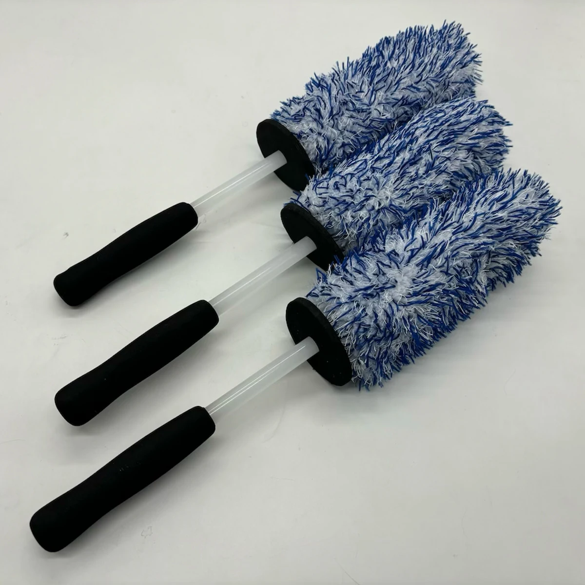 Blue Microfiber Car Tire Wheel Hub Washing Cleaning Detailing Brush For Auto Care