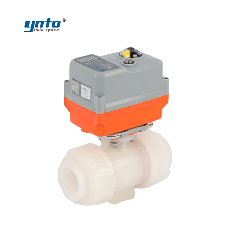 YNTO on/off ball valve220V 12V  DC AC stainless steel UPVC valve electric valve actuator