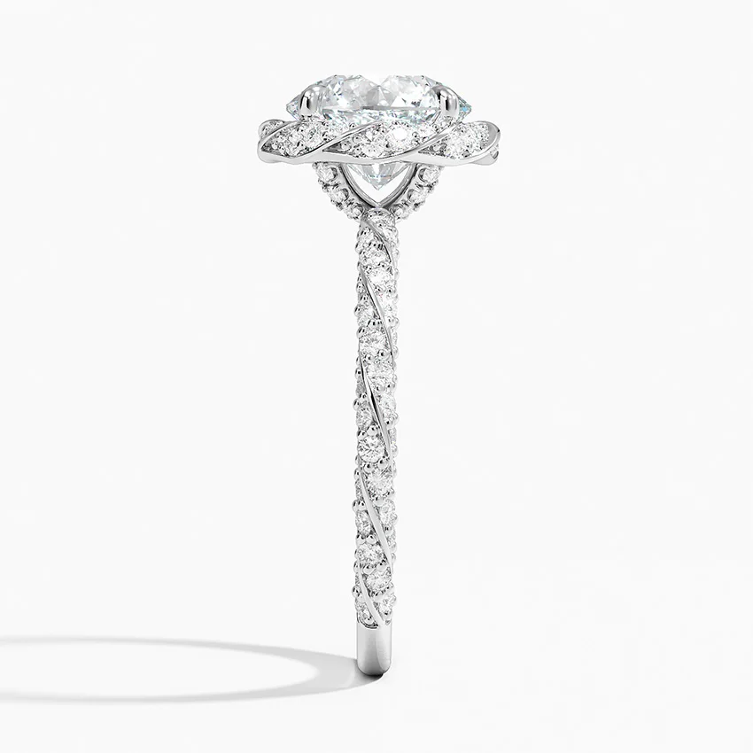 Super Offers Captivating Nova Halo 3.0 CT Halo Ring 14KT and 18KT Gold Plated Diamond Engagement Ring For Sale