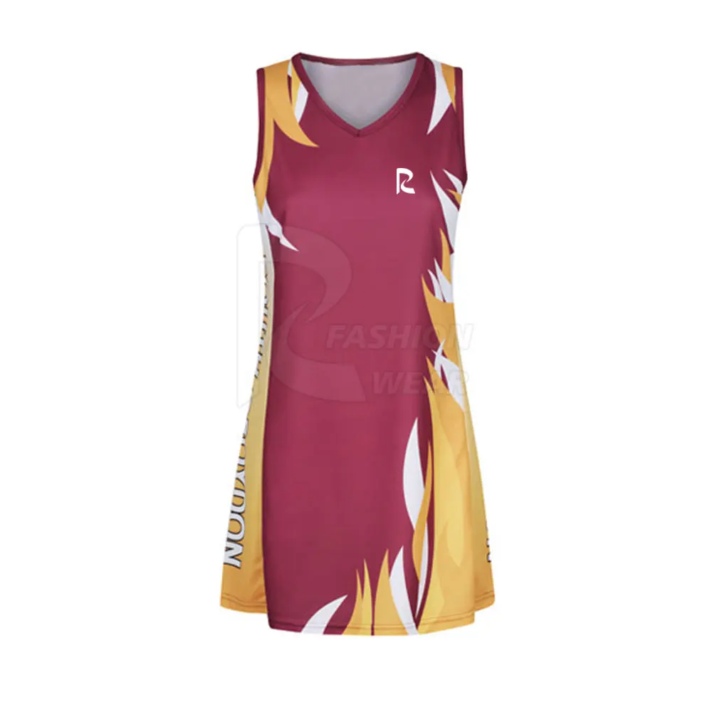Customized Netball Uniform  In Best Material 100 % Polyester Netball Uniform For Team Private Label Netball Uniform