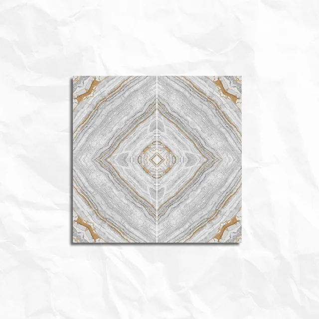 Book Match Design of Polished Glazed Porcelain Tiles 60 x 120 cm Glossy Matt Touch Finish For Villa And Background Wall