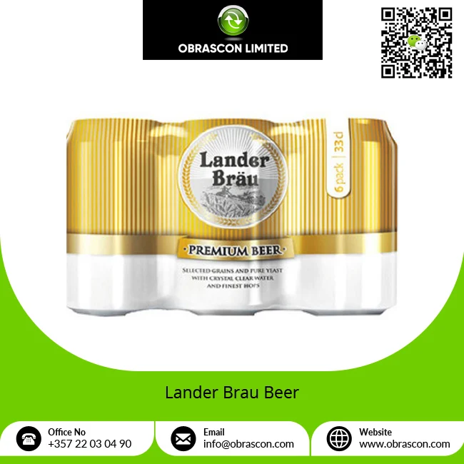 Оптовая цена выдающееся качество Lander Brau пастеризованный светлый цвет спиртовое пиво для глобальных