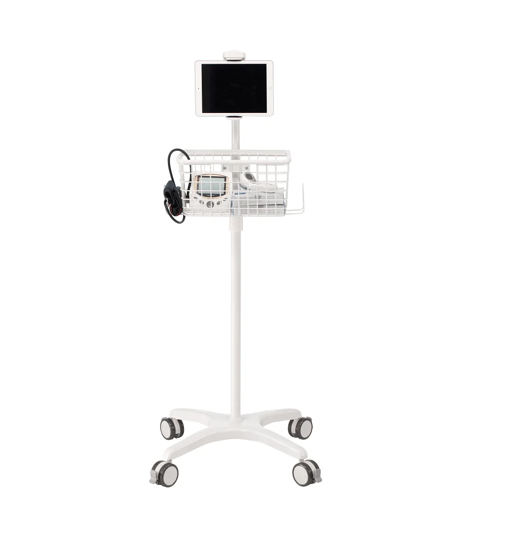Mobile Portable Tablet Cart Medical Cart Mobile Height Adjustable Rolling Cart Tablet Holder