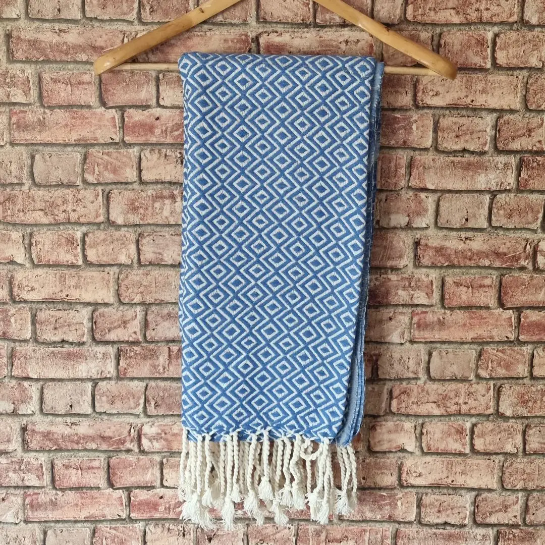 Sierra Linens, Baklava Patterned Peshtamal, 100% Cotton, 100x180 cm, 400gr.(+-5), Wholesale, Made in Turkey, Customizable