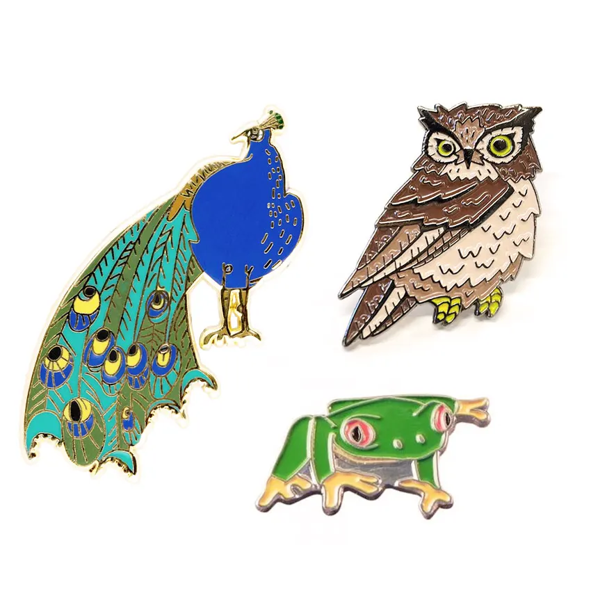 wholesale custom elephant metal enamel pin zoo animals