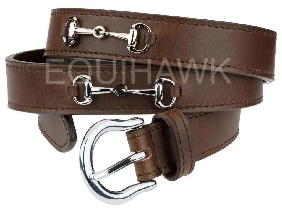 Легкий кожаный ремень для всадника со стразами