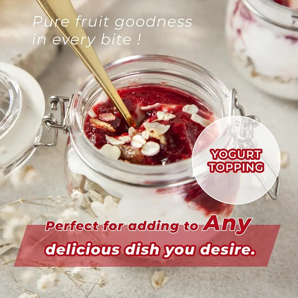 Factory direct Smooth Jam with Pulp-Strawberry perfect to go with Baguette Slices