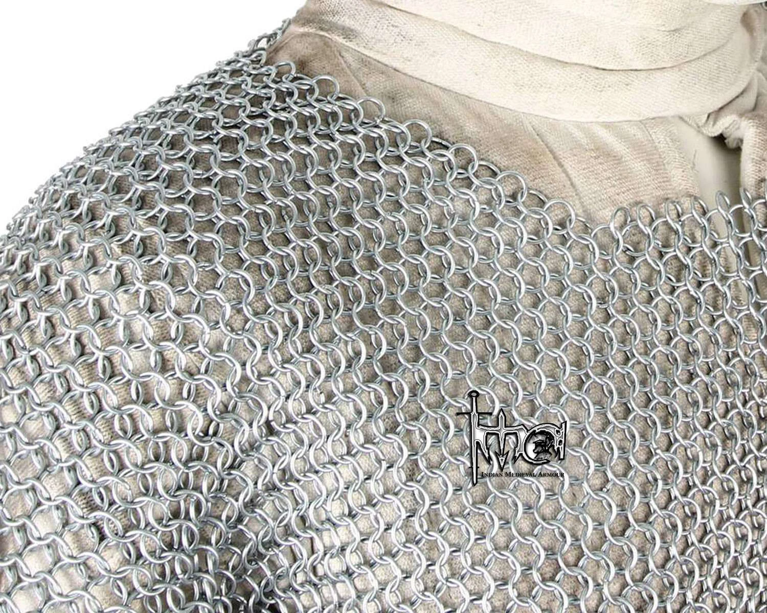 Flat Riveted Chainmail Wearable Knight Full Sleeves Medieval Chainmail Armor Shirt