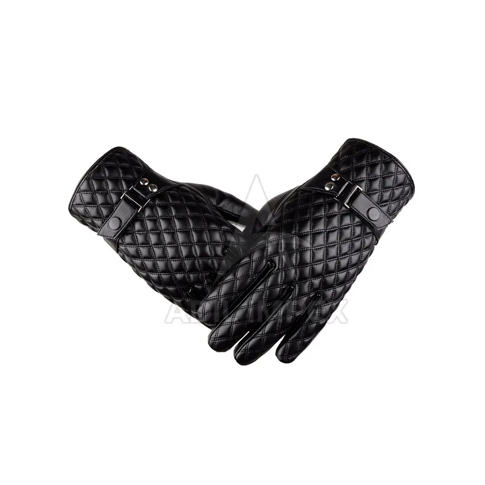 Cowhide Men Hand Driving Leather Work Gloves With Stretchable Wrist Cut Resistant Driving Gloves