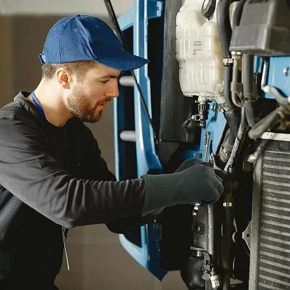 SONICE Nomex Flight Gloves Leather Work Gloves for Men Soft Durable Sheep Skin Leather Driving Flying Hunting Gloves