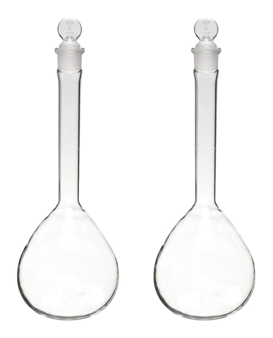 Mars International Manufacture Glassware Equipment  Volumatic Flask With Plastic Stopper, 250 Ml., For Industrial Free Shipping.