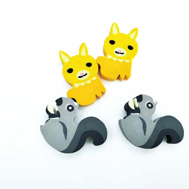 Best Quality Rubber Shaped With Animals Wholesale Bulk  Eraser for Kids Pencil Mistake