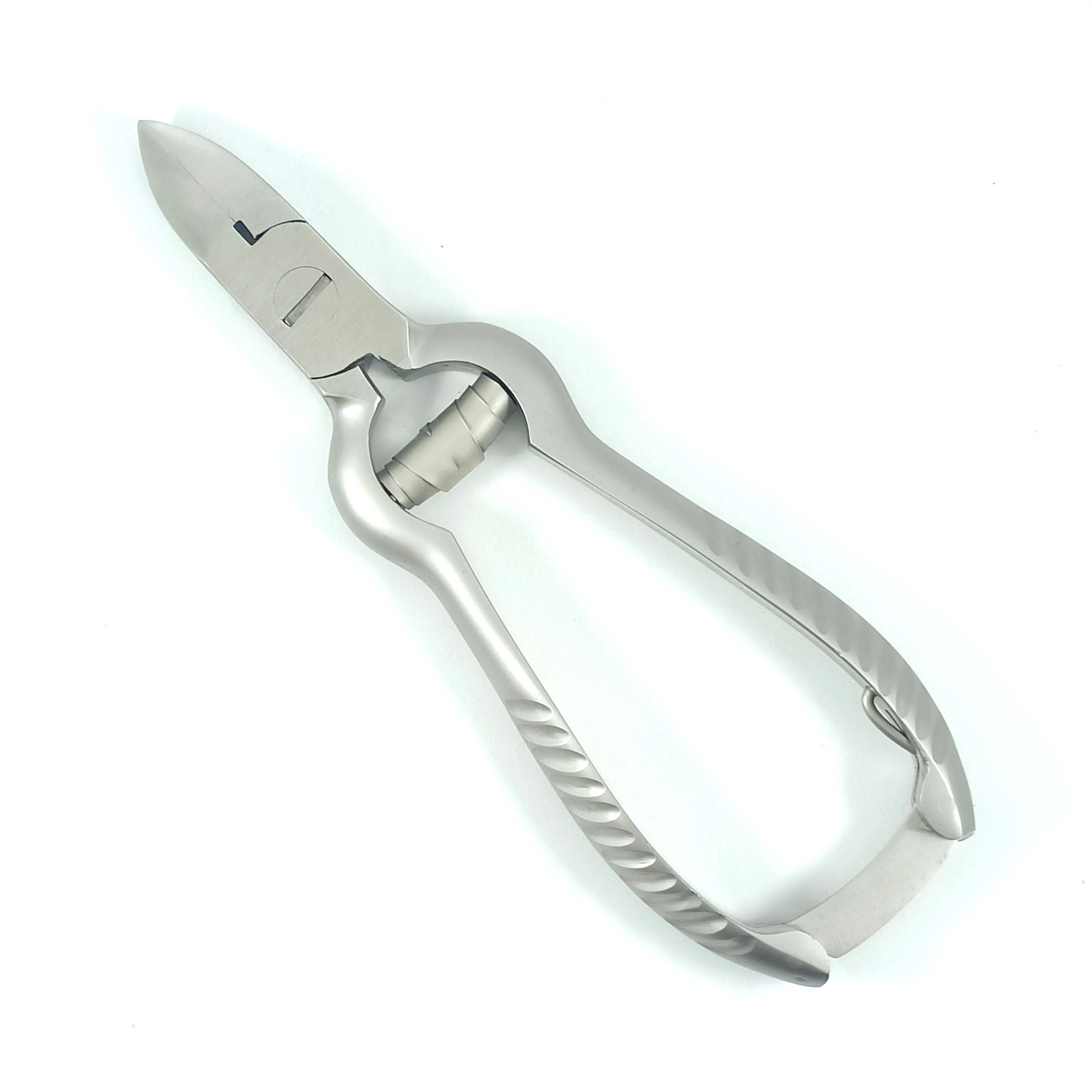 2024 Customized Made Mirror Fish Ring Cutter Thick and Ingrown Toe Nail Clipper with Spiral Spring and Back Lock Nail Tools